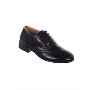 NEW TIP TOP KIDS boy's leather wingtip shoes in black